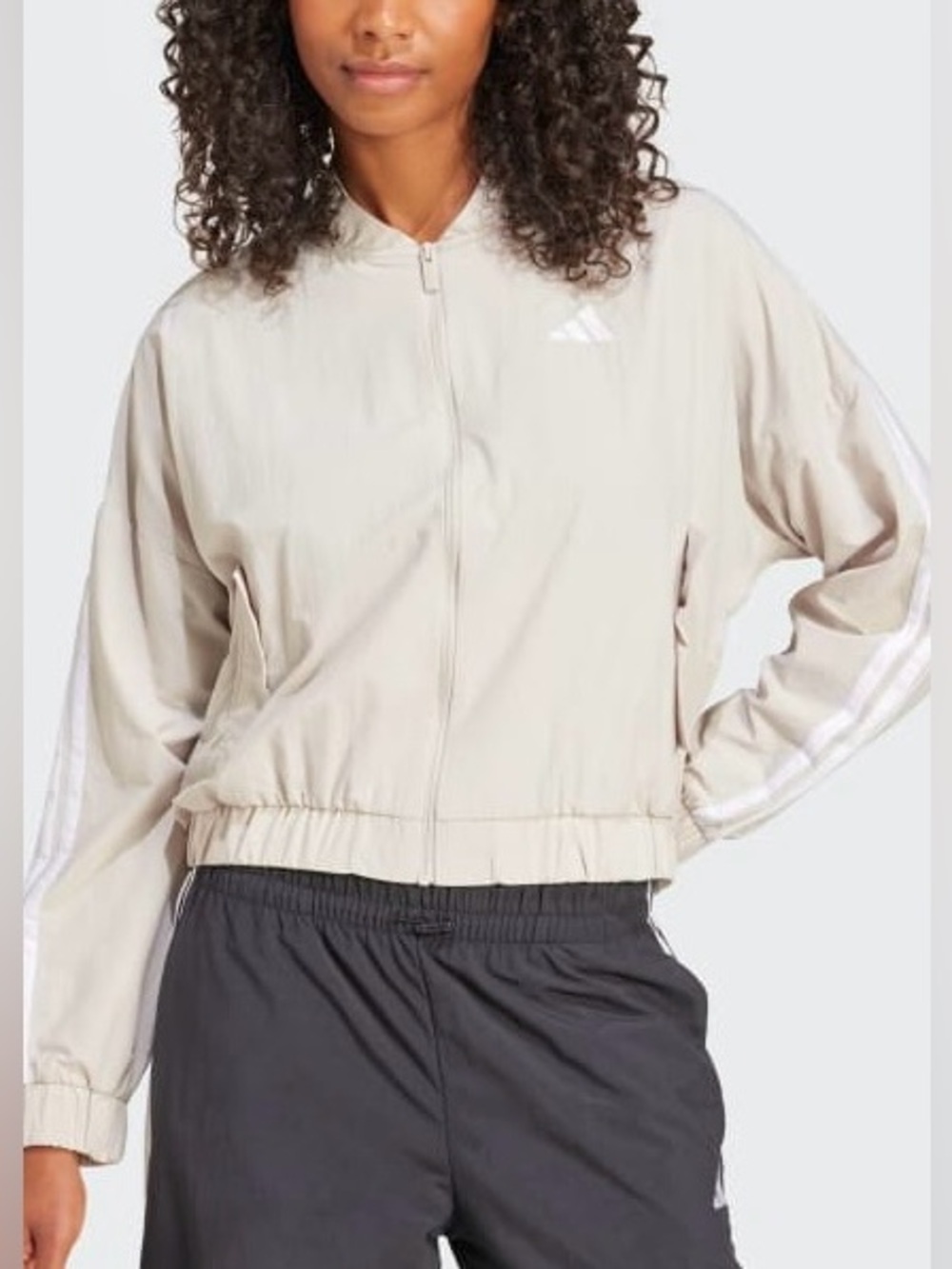 adidas Cream Lightweight Bomber Jacket